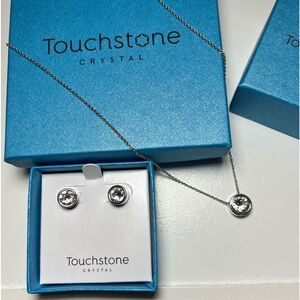 Touchstone Melrose Slide necklace & matching Crystal Ice Earrings